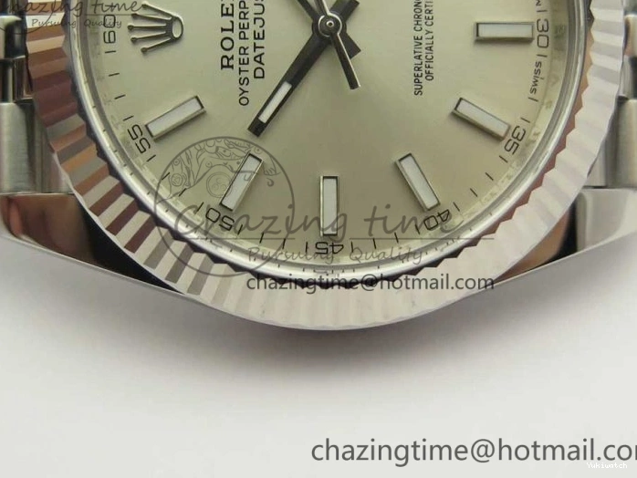 Edition ARF Dial 41 DateJust Silver Best Steel 904L Bracelet 1:1 126334 A2824 on Jubilee 0326